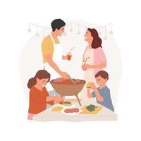 Pulled chicken abstract concept illustration. vector