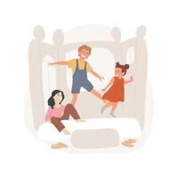 Bounce house isolated cartoon illustrations. vector