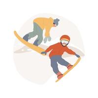 Snowboard tricks abstract concept illustration. vector