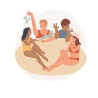 Swimming pool fun abstract concept illustration. vector