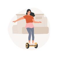 Hoverboard abstract concept illustration. vector