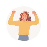 Excitement isolated cartoon illustration. vector