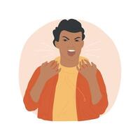 Rage isolated cartoon illustration. vector