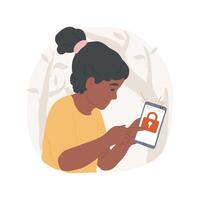 Remote device blocking isolated cartoon illustration. vector
