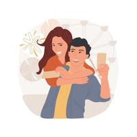 Amusement park isolated cartoon illustration. vector