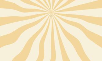 Abstract wavy yellow sunburst background with vintage Y2K aesthetic. Psychedelic abstract sun rays. Flat illustration vector