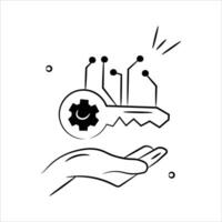 Advanced AI protecting online systems and digital assets vector
