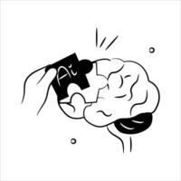 Weighing ethical considerations with AI decision systems vector
