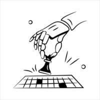 Have a look at this amazing icon of humanoid Robotic hand vector