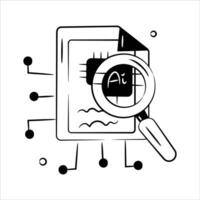 An amazing icon of document analysis in modern style vector
