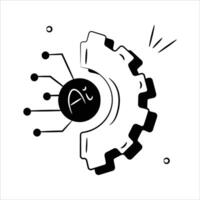 Artificial intelligence streamlining processes in industrial manufacturing vector