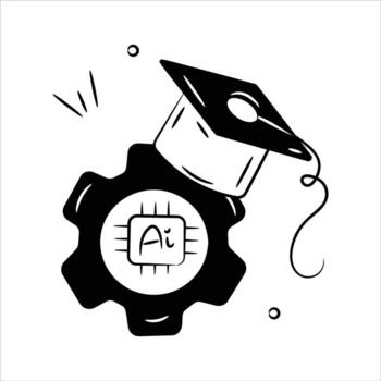 Artificial intelligence enhancing personalized learning and educational efficiency vector