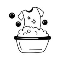Check out this modern icon of shirt washing in trendy style vector