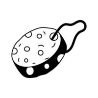 Icon of a soft sponge used for cleaning and scrubbing during bathing vector