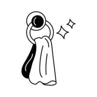 Creatively designed towel holder icon in editable style vector