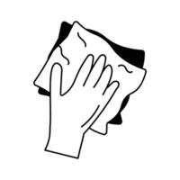 An amazing icon of clean and wipe surfaces with a cloth for hygiene vector