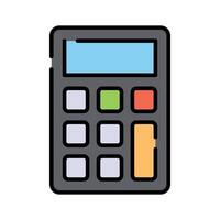 Digital calculator design, mathematical calculation equipment in modern style vector