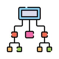Hierarchy icon design, flowchart , workflow icon vector