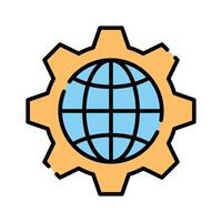 Take a look at this amazing icon of network setting in modern style vector