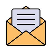 An open envelope with a letter, symbolizing email or communication vector