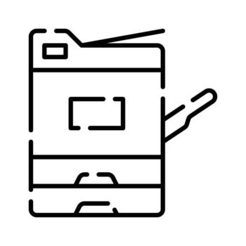 A printer or copier machine icon, representing printing or document duplication vector
