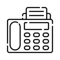 A classic fax machine icon, symbolizing document sending and receiving vector