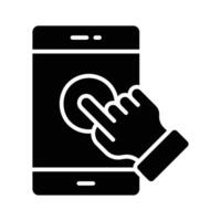 Touch screen design in trendy style vector