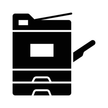 A printer or copier machine icon, representing printing or document duplication vector