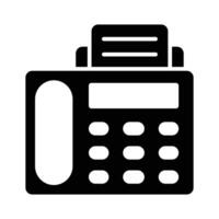 A classic fax machine icon, symbolizing document sending and receiving vector
