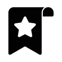 A bookmark with a star, representing a saved or favorite item vector