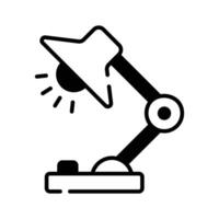 Get this creatively designed table lamp icon in modern style vector
