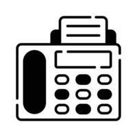 A classic fax machine icon, symbolizing document sending and receiving vector