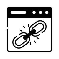Website link design in editable style vector
