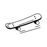 A skateboard icon used for performing tricks and skating vector