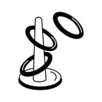 Get this creatively crafted amazing icon of ring toss vector