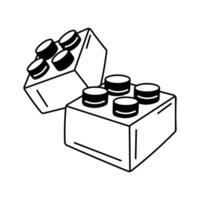A set of toy building blocks used for construction play vector