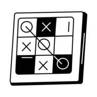 A tic tac toe game used for a quick two-player strategy game vector