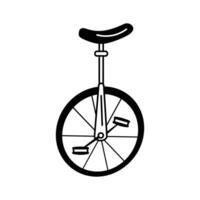 A unicycle representing balance, skill, and circus performances vector
