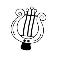 Get this creatively crafted icon of lyre instrument vector
