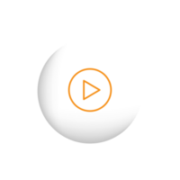 A white button with an orange play button on it png