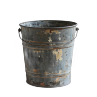 A large metal bucket with rust on it png