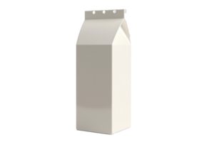 A plain, unmarked carton stands upright on a flat surface, showcasing its simple design and sturdy structure, ideal for packaging various food or beverage items png