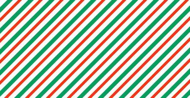 Candy cane striped pattern. Green and red background. Peppermint caramel diagonal print for gift paper vector