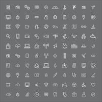 Most used web and mobile apps design icons. vector