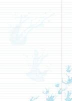 sheet of notebook paper with splashes of water. vector