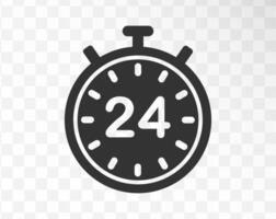 24 7 Service open 24 h hours a day and 7 days a week icon. Shop support logo symbol sign button. infographic. Isolated on white background. vector