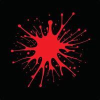 Explosive Color Chaos A Red Ink Splatter Artwork vector