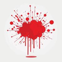 Red Splatter Art A Graphic Design Example of Creative Texture and Color vector