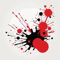 Explosive Red Splatter An Abstract Art Design vector