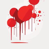 Bloodstained Canvas Abstract Art of Red Spots and Drops vector